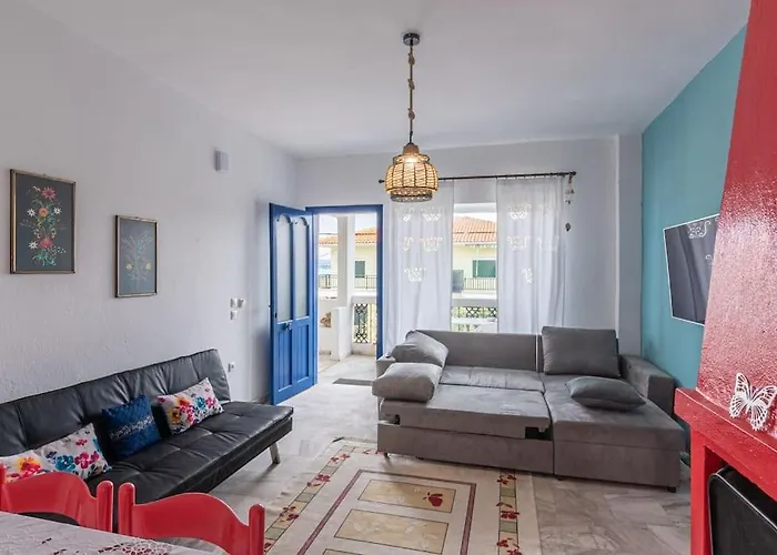 Apartmán Cycladic Flat With Sea View And Bbq Grill