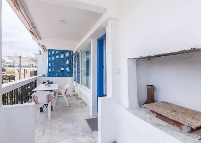 Cycladic Flat With Sea View And Bbq Grill *